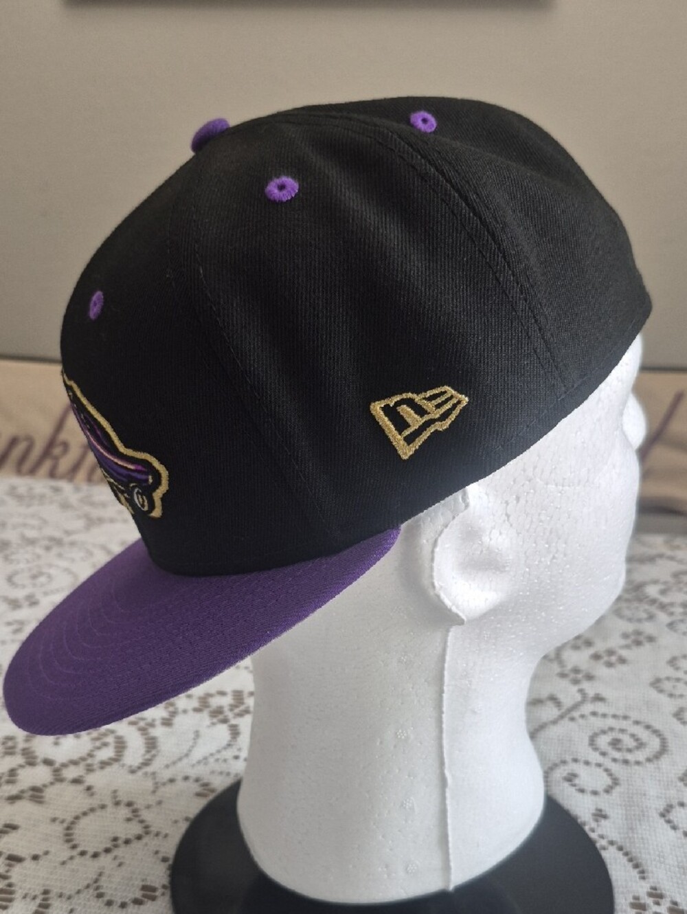 New Era Black and Purple 59FIFTY Fitted Cap - Picture 8 of 9